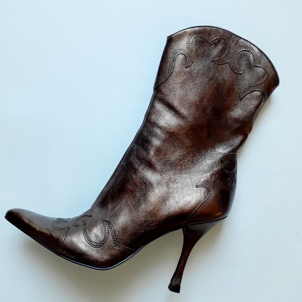 Bronze BCBGirls Cowgirl Stiletto Boot